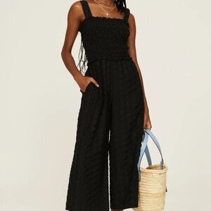 Club Monaco Textured Black Jumpsuit
